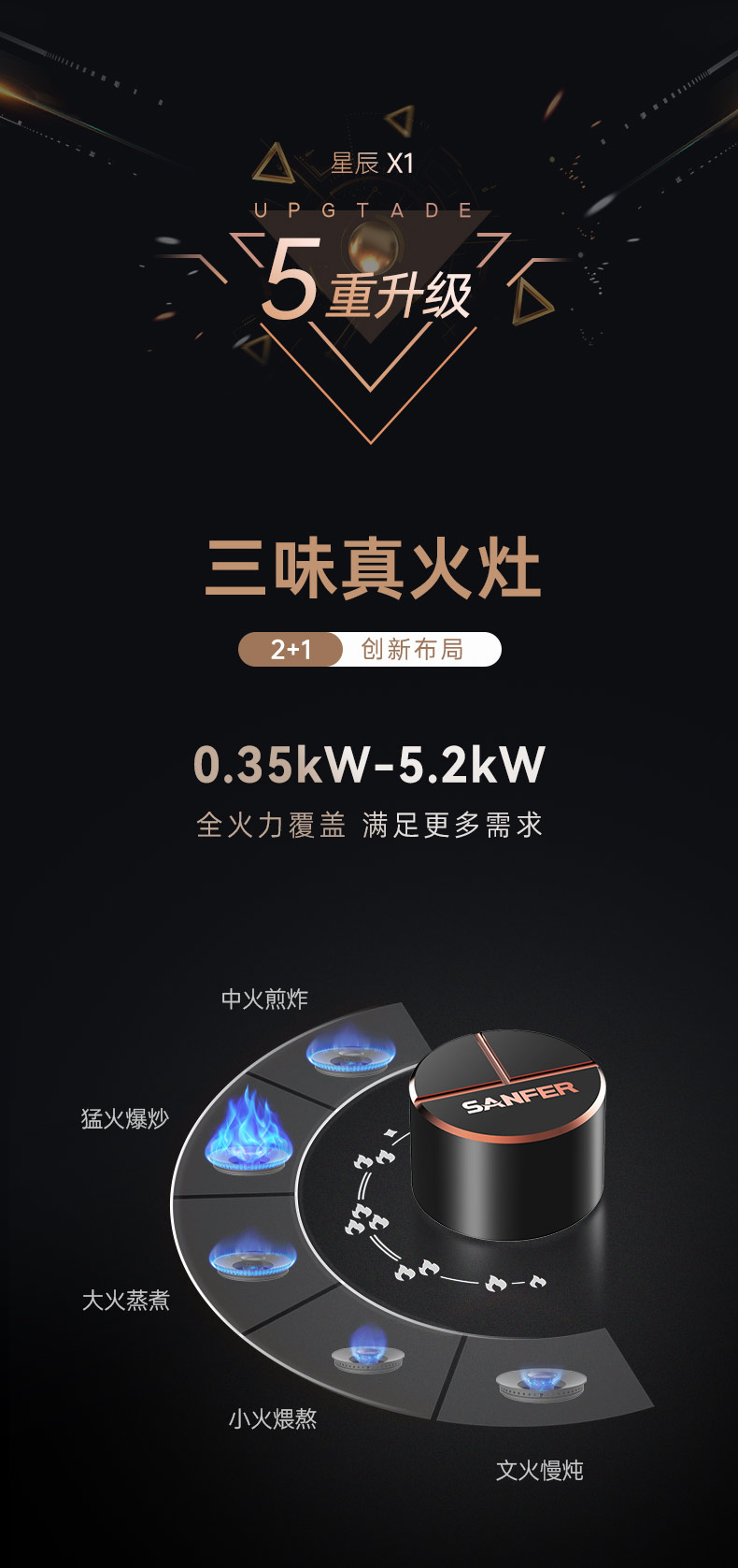 帥豐星辰X1雙子星蒸烤獨立(90Pro)集成灶