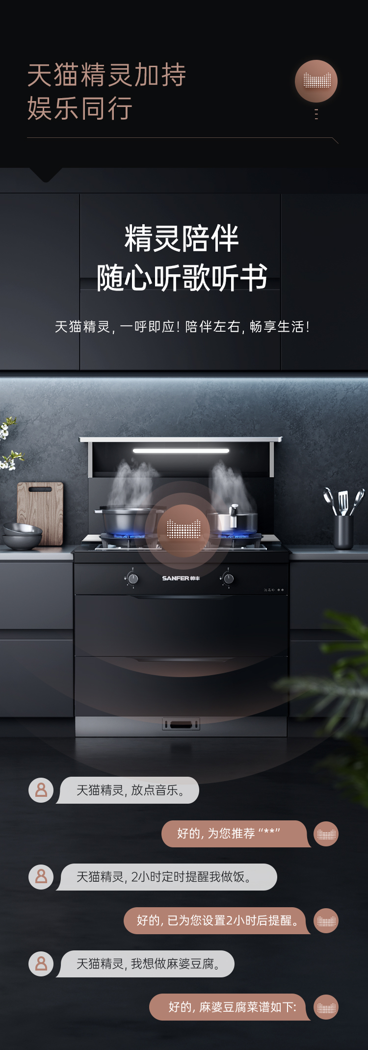 帥豐T1消毒柜款集成灶