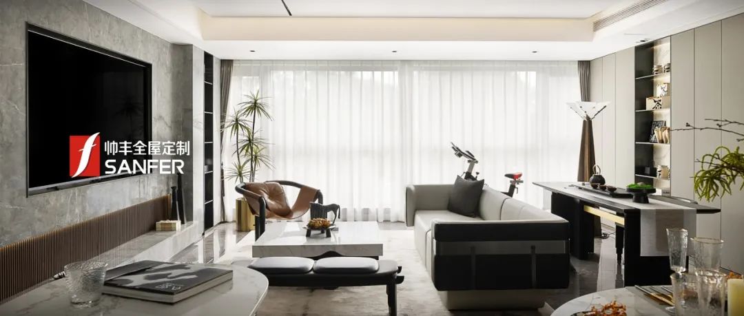 帥豐全屋高定 | 129㎡現(xiàn)代灰色系，盡顯優(yōu)雅高級品味