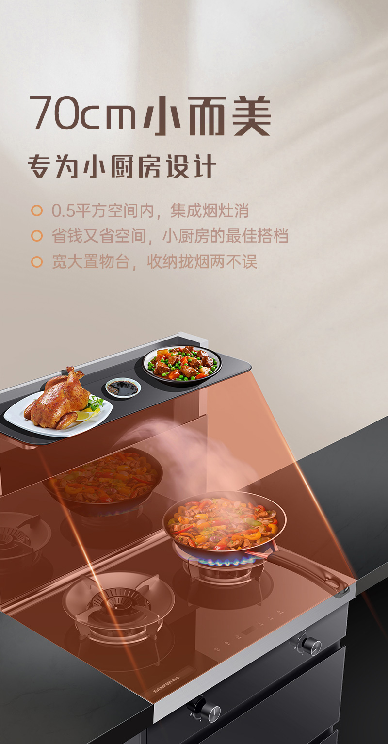 帥豐D8消毒柜款集成灶